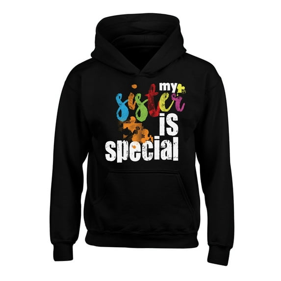 Awkward Styles Kid's Autism Hoodies for Girls My Sister Is Special Hooded Youth Sweatshirt for Boys