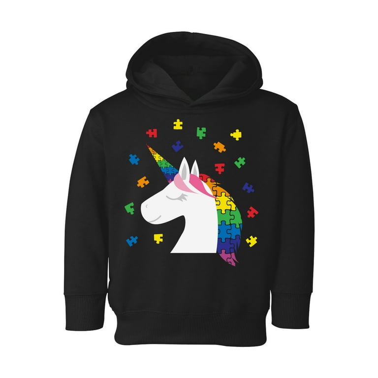 Awkward Styles Kid's Autism Toddler Hoodie for Girls Multicolored Unicorn  Hooded Sweatshirt for Boys