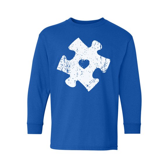 Awkward Styles Kids Autism Awareness Shirt Long Sleeve Puzzle Tee for Youth Boys Girls