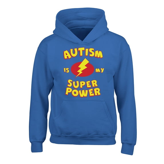 Awkward Styles Kids Autism Hoodie Autism Is My Super Power Hooded Sweatshirt for Youth