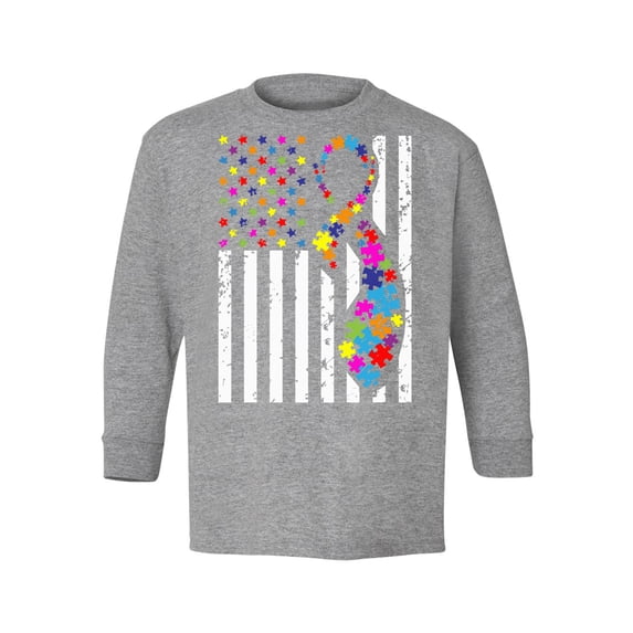 Awkward Styles Kids Autism Shirt Long Sleeve Colorful Flag Tee for Youth Girls Boys