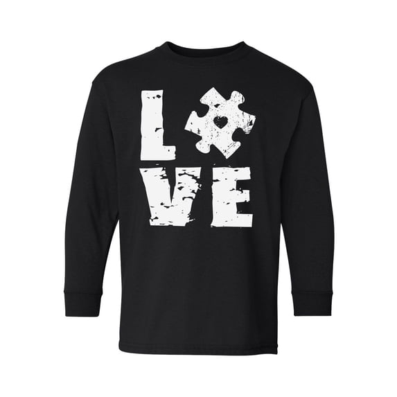 Awkward Styles Kids Autism Shirt Long Sleeve Love Tee for Youth Boys Girls