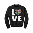 thumbnail image 1 of Awkward Styles Kids Autism Sweatshirt Love Puzzle Crewneck Tops for Youth, 1 of 4
