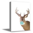 thumbnail image 1 of Awkward Styles Kids Room Decor Deer Blows Blue Bubble Gum Kids Room Canvas Wall Art Nursery Room Digital Collage for Nursery Room Decor Lovely Deer Poster Kids Room Artwork Blue Gum Animal Printed Art, 1 of 7