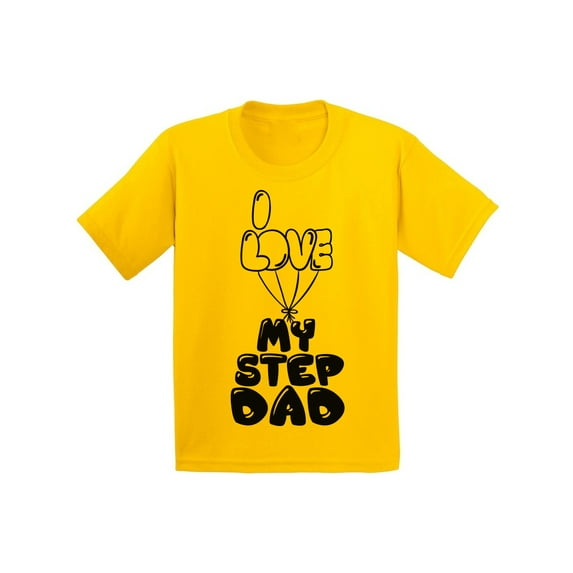 Awkward Styles Kids T-Shirt Dad Shirt I Love my Step Daddy Youth T Shirt Step Parents I Love my Dad Shirt Best Father Ever T Shirt Cute Shirt for Girls Boys T Shirt Kids Clothing Step Parents Gifts