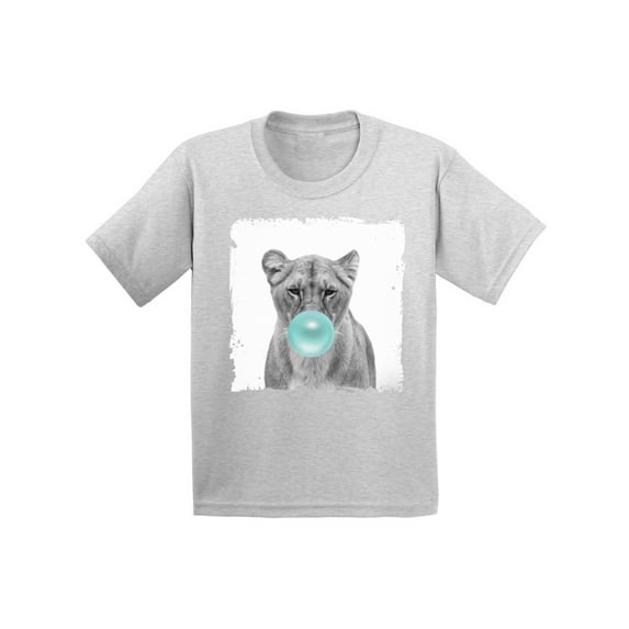 Awkward Styles Kids T Shirt Gifts for Kids Lion Clothing Childrens Outfit Funny Lion Chewing Gum Shirt Lion Lovers Lovely Gifts for Kids Animal Lovers Gifts Youth Shirt Cute Animal Lovers Clothes