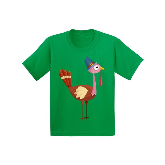 Awkward Styles Kids Thanksgiving Outfits Youth Turkey T-shirt