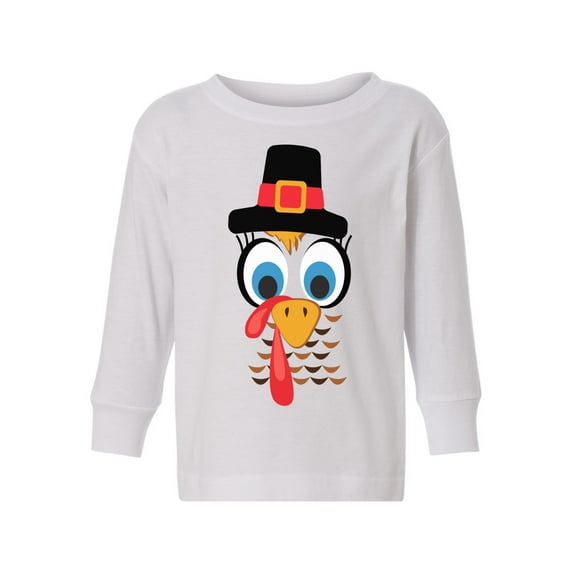 Awkward Styles Kids Thanksgiving Sweaters Toddler Turkey Face Long Sleeve Shirt