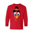 thumbnail image 1 of Awkward Styles Kids Thanksgiving Sweaters Youth Turkey Face Long Sleeve Shirt, 1 of 4