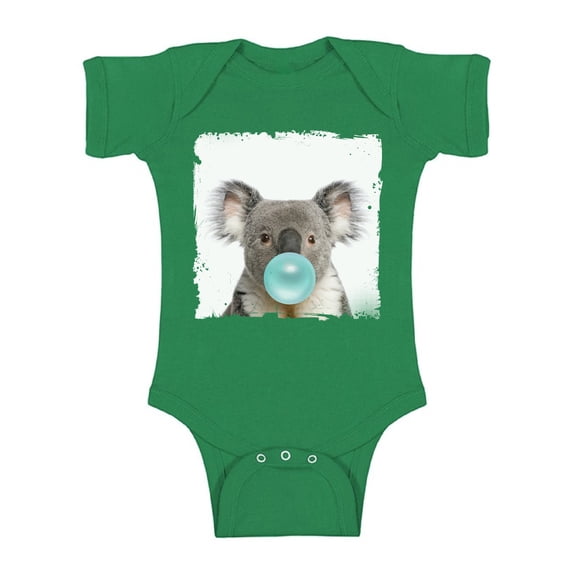 Awkward Styles Koala Baby Boy Clothing Baby Girl Clothing Koala One Piece Gifts for Baby Cute Bodysuit Koala Bodysuit Koala Blowing Gum Baby Bodysuit Short Sleeve Cute Koala Clothing Blue Mood