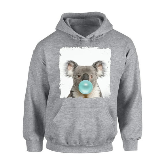 Awkward Styles Koala Blow Blue Gum Hoodie Animal Hoodie for Woman Funny Animal Gifts Koala Clothing Cute Animals Best Unisex Gifts Cute Hoodie Crewneck Koala Chewing Gum Animal Themed Clothes