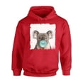 thumbnail image 1 of Awkward Styles Koala Blow Blue Gum Hoodie Animal Hoodie for Woman Funny Animal Gifts Koala Clothing Cute Animals Best Unisex Gifts Cute Hoodie Crewneck Koala Chewing Gum Animal Themed Clothes, 1 of 5