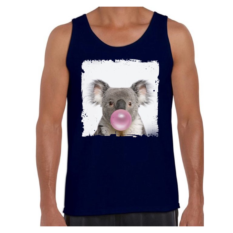 Awkward Styles Koala Mens Koala Blow Pink Gum Cute Koala T Shirt Animal  Tank Top for Men Koala with Pink Gum T Shirt Animal Men Shirt Funny Animal  Gifts Koala Clothing Koala