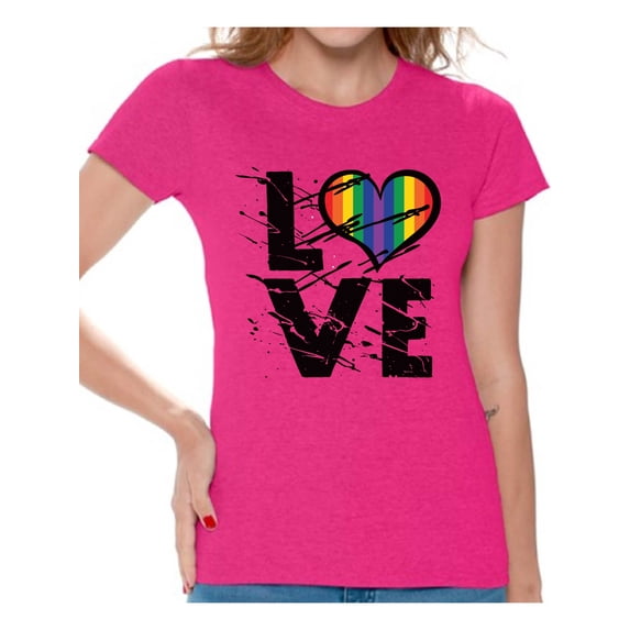 Awkward Styles LGBT Clothing Gray Shirt Gay T-Shirt Love Shirt Lesbian Ladies Gray Shirt Lesbian Shirt for Women Gay Shirt for Women Gay Love Shirt Lesbian T-Shirt Stylish Shirts for Women Rights