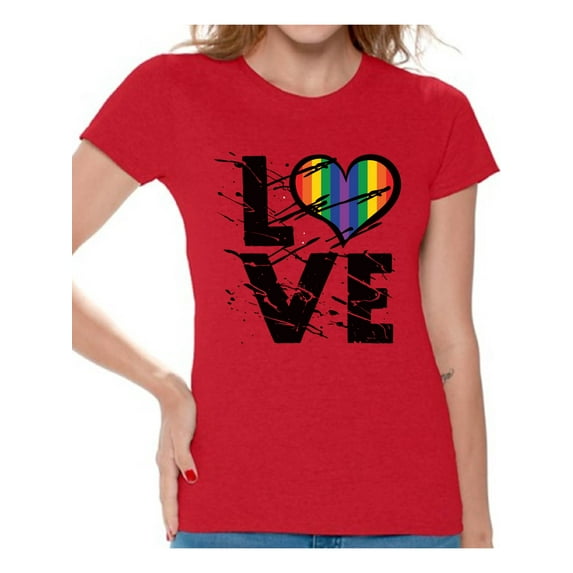 Awkward Styles LGBT Clothing Gray Shirt Gay T-Shirt Love Shirt Lesbian Ladies Gray Shirt Lesbian Shirt for Women Gay Shirt for Women Gay Love Shirt Lesbian T-Shirt Stylish Shirts for Women Rights