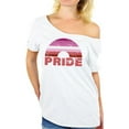 thumbnail image 1 of Awkward Styles LGBTQ Pride T Shirt Gay Off Shoulder Tops for Women Rainbow, 1 of 4