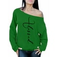 thumbnail image 1 of Awkward Styles Ladies Off Shoulder Sweater Blessed Clothing for Women Blessed Oversized Sweatshirt for Mom Christian Clothes Black Off The Shoulder Sweatshirt for Women Christian Gifts for Her Blessed, 1 of 4
