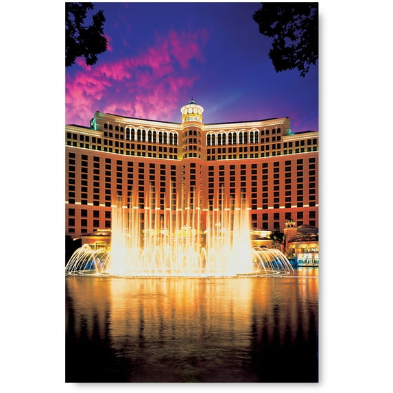 Awkward Styles Las Vegas Souvenirs American Poster Decor Ideas Bellagio Casino Poster Wall Art for Kitchen Bathroom Wall Decor Las Vegas View Bellagio Hotel Luxury Photo Print Las Vegas Poster Decor