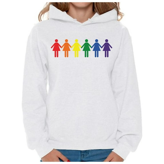 Awkward Styles Lesbian Hooded Sweatshirt Love Hoodies for Women LGBTQ Flag