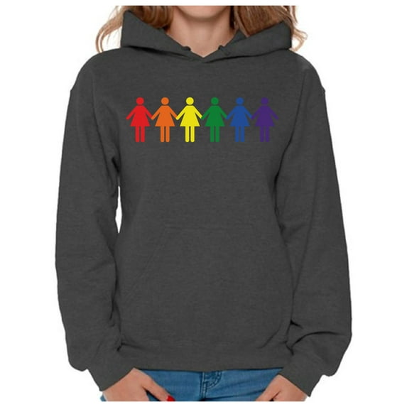 Awkward Styles Lesbian Hooded Sweatshirt Love Hoodies for Women LGBTQ Flag