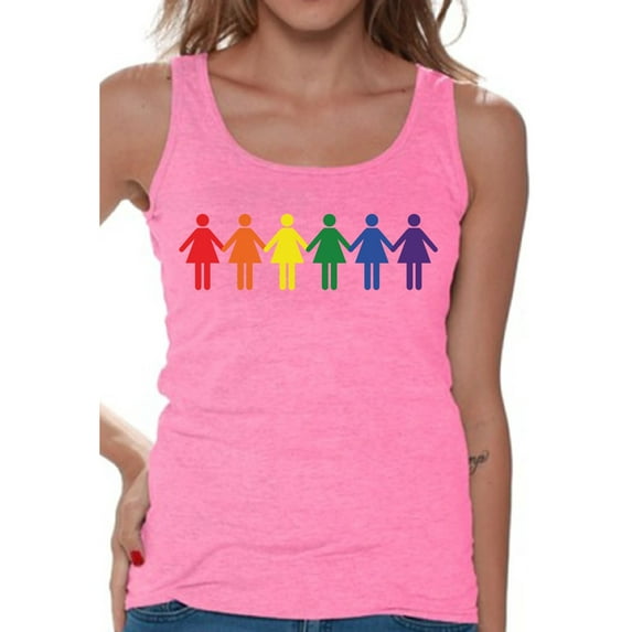 Awkward Styles Lesbian Sleeveless Shirt Love Tank Tops for Women LGBTQ Flag