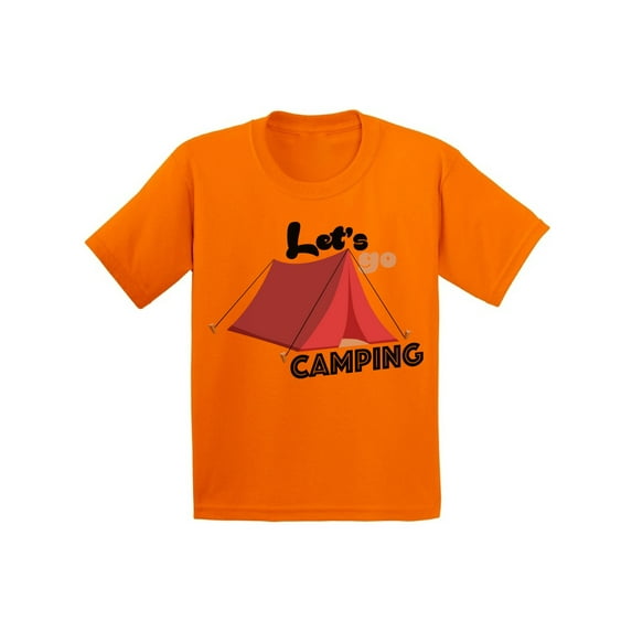 Awkward Styles Let's Go Camping Youth Shirt Cute Birthday Gifts Camping Tshirts for Kids Camping Party Camp Tent Shirts for Boys Camp Tent Shirts for Girls Gifts for Nature Lover Adventure T shirts