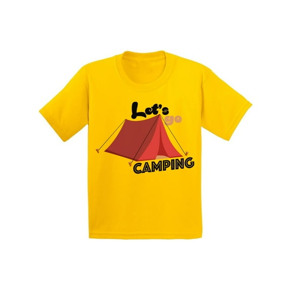 Awkward Styles Let's Go Camping Youth Shirt Cute Birthday Gifts Camping Tshirts for Kids Camping Party Camp Tent Shirts for Boys Camp Tent Shirts for Girls Gifts for Nature Lover Adventure T shirts