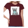thumbnail image 1 of Awkward Styles Lion Chewing Gum T Shirt Animal Clothes T-Shirt for Woman Funny Animal Lovers Gifts for Her Lion Clothing Blue Bubble Shirts Lion T Shirt Cute Animal T Shirt Lion Shirt Women T Shirt, 1 of 4