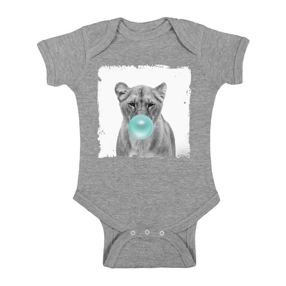 Awkward Styles Lion with Gum Baby Bodysuit Short Sleeve Cute Lion Clothing Blue Mood Baby Boy Clothing Baby Girl Clothing Collection Lion One Piece Gifts for Baby Cute Bodysuit Lion Bodysuit