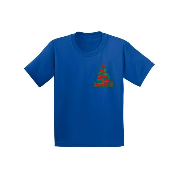Awkward Styles Lit Christmas Tree Pocket Tshirt Funny Christmas Shirts for Kids Xmas Tree Christmas T Shirt Xmas Tshirt for Boys and Girls Christmas Tree Shirt Kids Christmas Gifts