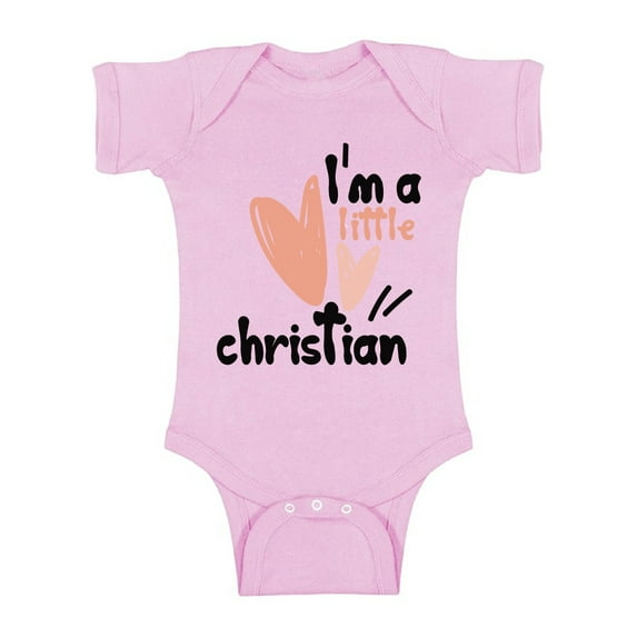 Awkward Styles I'm a Little Christian Bodysuit for Newborn Baby Birthday Gifts for 1 Year Old Cute Baby Boy Baby Girl Religious Clothing Gifts for God Lover Christian One Piece Top