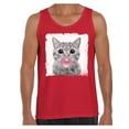 thumbnail image 1 of Awkward Styles Little Cute Cat T Shirt Animal Tank Top for Men Cat with Pink Gum T Shirt Animal Men Shirt Funny Animal Gifts Cat Clothing Funniest Cat Tank Top Men Tank Top Cat Chewing Pink Gum, 1 of 4