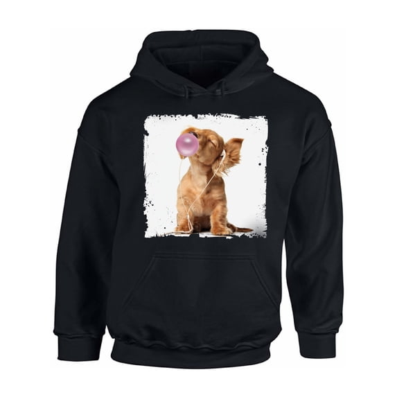 Awkward Styles Little Puppy Blowing Gum Animal Themed Clothes Puppy with Gum Hoodie Animal Hoodie for Woman Funny Animal Gifts Puppy Clothing Cute Animals Best Unisex Gifts Cute Hoodie Crewneck