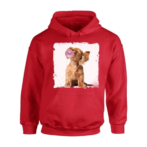 Awkward Styles Little Puppy Blowing Gum Animal Themed Clothes Puppy with Gum Hoodie Animal Hoodie for Woman Funny Animal Gifts Puppy Clothing Cute Animals Best Unisex Gifts Cute Hoodie Crewneck