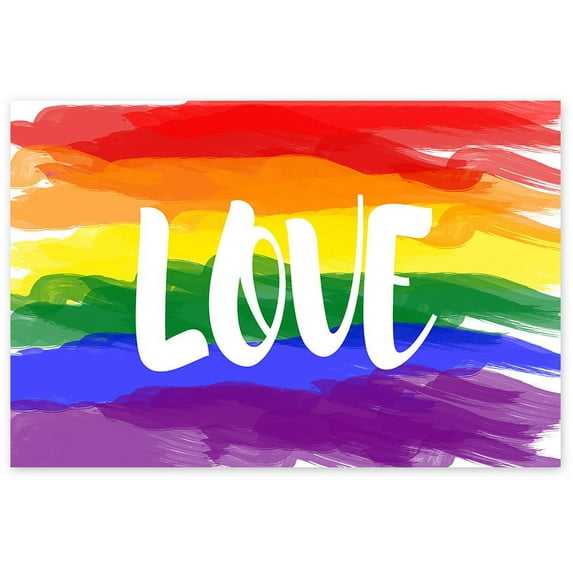 Awkward Styles Love Digital Canvas Print Love Quotes LGBTQ Pride Flag Decor Gay Love Quotes LGBTQ Flag Canvas Decor Rainbow Flag Canvas Gay Room Decor Love is Love Fine Art Prints Ready to Hang