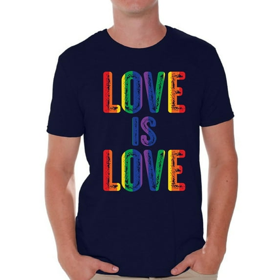 Awkward Styles Love is Love Shirt for Men LGBTQ Shirts Gay Pride Gifts for Him Mens Love Is Love Graphic Tshirt Tops Love Graphic Tshirt Tops