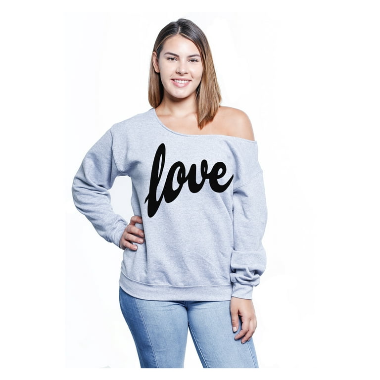 Women s Off The Shoulder Slouchy Sweatshirt
