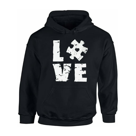 Awkward Styles Love Puzzle Hoodie Autism Awareness Sweatshirt for Women Autism Awareness Sweater for Men Autism Puzzle Gifts Support Autism Awareness Hooded Top Autistic Spectrum Awareness Sweatshirt