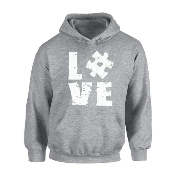 Awkward Styles Love Puzzle Hoodie Autism Awareness Sweatshirt for Women Autism Awareness Sweater for Men Autism Puzzle Gifts Support Autism Awareness Hooded Top Autistic Spectrum Awareness Sweatshirt