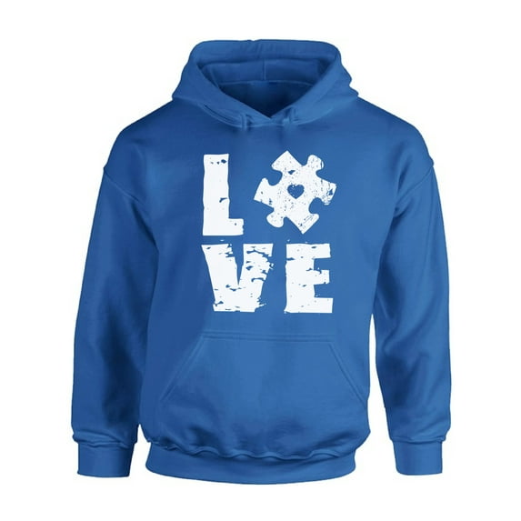 Awkward Styles Love Puzzle Hoodie Autism Awareness Sweatshirt for Women Autism Awareness Sweater for Men Autism Puzzle Gifts Support Autism Awareness Hooded Top Autistic Spectrum Awareness Sweatshirt