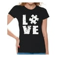 thumbnail image 1 of Awkward Styles Love Puzzle Shirt Autism Awareness Shirts for Women Autism T Shirt Autism Puzzle Gifts Support Autism Awareness Women's Tee Shirt Tops Autistic Spectrum Awareness Shirts, 1 of 4