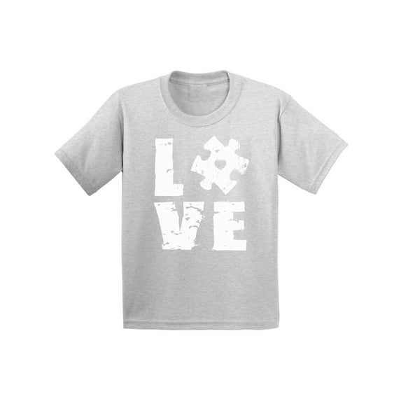 Awkward Styles Love Puzzle Shirt for Kids Autism Awareness Youth Shirts Autism T Shirt Autism Puzzle Gifts Support Autism Awareness Kid's T-Shirt Tops Autistic Spectrum Awareness Shirts
