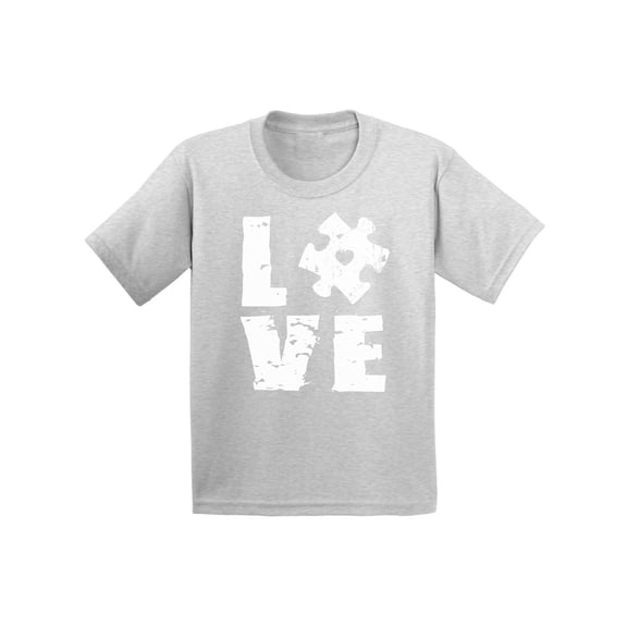 Awkward Styles Love Puzzle Shirt for Kids Autism Awareness Youth Shirts Autism T Shirt Autism Puzzle Gifts Support Autism Awareness Kid's T-Shirt Tops Autistic Spectrum Awareness Shirts