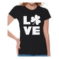 thumbnail image 1 of Awkward Styles Love Shamrock Shirt Womens St Patricks Day Shirts Gifts for Irish St Patricks Gift for Her Proud Irish Women Shirt Irish Shamrock Tshirt Irish Pride Womens Irish Shirt St Patrick Tshirt, 1 of 4