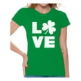 thumbnail image 1 of Awkward Styles Love Shamrock Tshirt St. Patrick's Day Shirt Women Lucky T Shirt Irish Gifts for Her St. Paddy's Day Shirts for Women Irish Clover Tshirt Shamrock Green T Shirt Love Irish Women's Shirt, 1 of 4