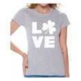 thumbnail image 1 of Awkward Styles Love Shamrock Tshirt St. Patrick's Day Shirt Women Lucky T Shirt Irish Gifts for Her St. Paddy's Day Shirts for Women Irish Clover Tshirt Shamrock Green T Shirt Love Irish Women's Shirt, 1 of 4