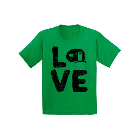 Awkward Styles Love Shirt for Kids Love Camping Kids Shirt Camping T Shirt for Boys Love Camping Shirt for Girls Camping Lovers Gifts Camper T Shirt for Children I Love Camping Shirt for Kids