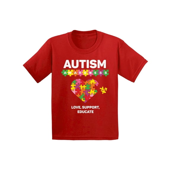 Awkward Styles Love Support Educate Autism Shirt for Kids Autism Awareness Puzzle Shirt Youth Autism Awareness Shirts Youth Kids Autism T Shirt Autism Awareness Gifts Support Autistic Pride Gifts