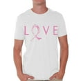 thumbnail image 1 of Awkward Styles Love Tshirt Breast Cancer Awareness Shirts for Men Pink Ribbon T Shirt Cancer Support Ribbon T-Shirt Pink Gifts Pink Ribbon Hope Shirt Gifts for Cancer Survivor Love Ribbon Shirt, 1 of 4