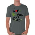 thumbnail image 1 of Awkward Styles Love Vegan Peace T-Shirts for Men Vegetarian Mens T Shirts Clothes for Men Original Men's Shirts Vegan Men's Fashion Vegetarian Gifts Vegan Friendly Clothing Collection Hey Vegetarians, 1 of 4